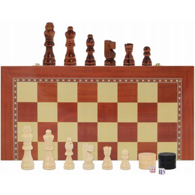 Drevený šach veľký klasický 48X48 backgammon
