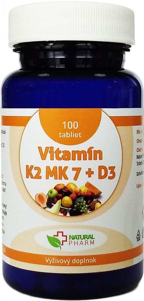 Natural Pharm Vitamín K2 MK-7 + D3 100 tabliet od 5,5 € - Heureka.sk