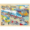 GOKI Drevené puzzle Vlaková stanica 96 dielikov