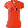 Mačka a gitara WC - Dámske Fantasy športové (dresovina) - XL ( Neónová oranžová )