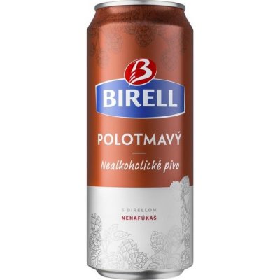 Pivo Birell `Z` nealko Polotmavé 24 x 0,5 l (plech)