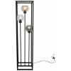Light Home Stojacia lampa Haga Cage, 3x sklenené tienidlo v kovovom ráme (mix 3 farieb)