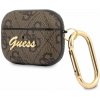 Guess 4G Script PC/PU puzdro pre Airpods Pro hnedé GUAP4GSMW