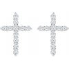 Preciosa dizajnové strieborné náušnice Tender Cross s kubickou zirkóniou 5333 00