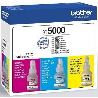atramentová náplň BROTHER BT-5000 C/M/Y Pack DCP-T300/T500W/T700W 3x (5000 str.) BT5000CLVAL