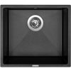 Sinks Frame 457 Granitový drez bez odkvapkávača, 45,7x40,6cm, čierny kov, ACRFR45740674