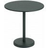 Muuto Stolík Linear Steel Café Table Ø70, dark green