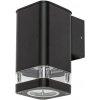 RABALUX SK Svietidlá s.r.o. Moderné vonkajšie nástenné svietidlo Sintra 7955 - matná čierna - priehľadná