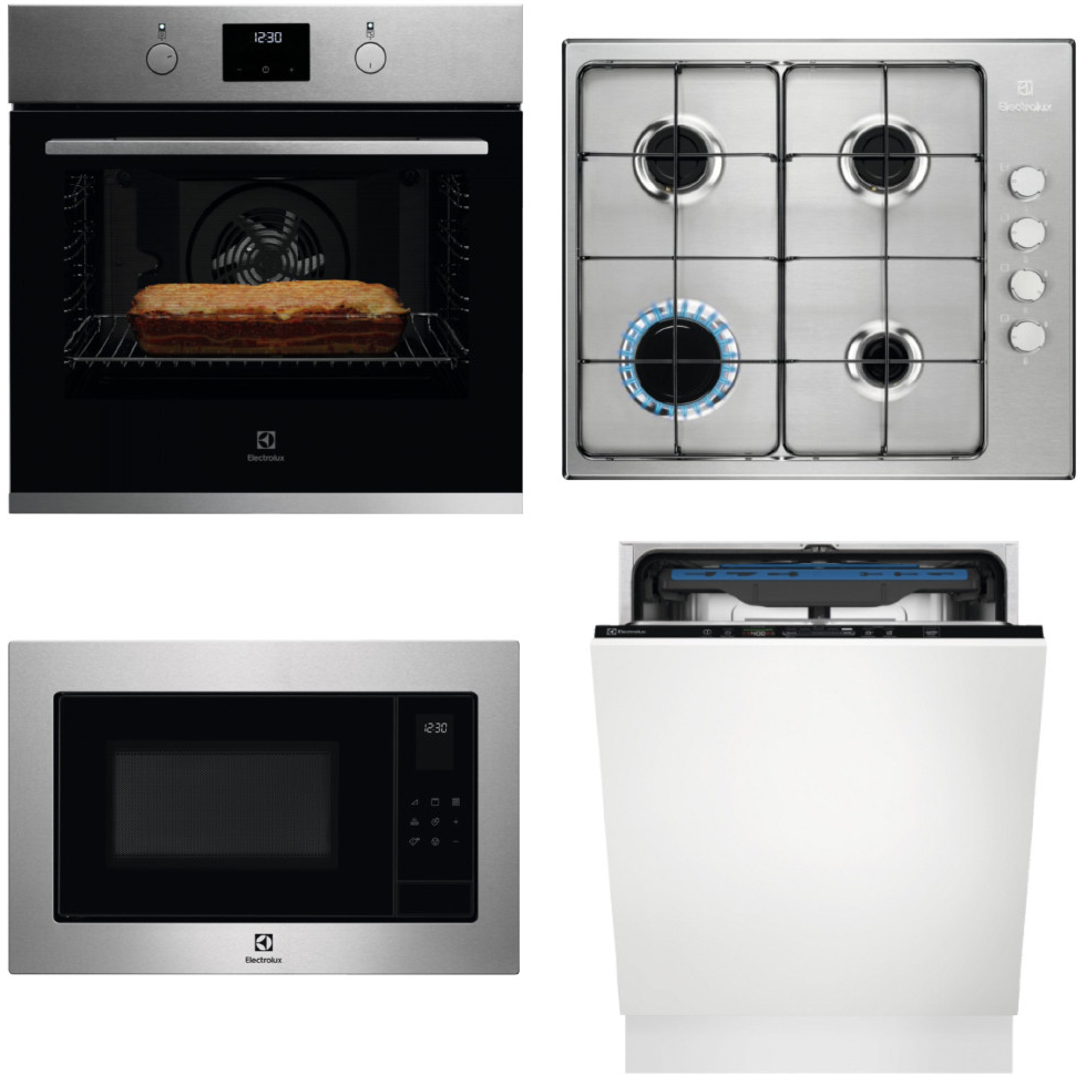 Set Electrolux KOFGH70TX + KGS6404SX + EES48200L + EMS4253TEX