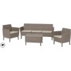 ALLIBERT SALEMO 3 SEATER SET cappuccino/piesková (253237) - set záhradného nábytku