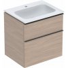 Geberit iCon - Skrinka s umývadlom, 60x48x63 mm, 2 zásuvky, KeraTect, dub 502.331.JH.1