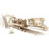 Ugears 3D drevené mechanické puzzle Mechanical Town električková linka