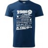 1986 v kocke - Klasické pánske tričko vyššej gramáže - 2XL ( Polnočná modrá )