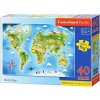 CASTORLAND Puzzle Obrázková mapa sveta MAXI 40 dielikov