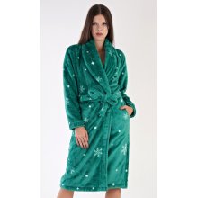 dlhý so šálovým golierom Vločky Zelená