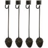House Doctor Závesný svietnik na stromček Mini cone Antique brown set 4 ks