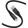 EKO KÁBEL Silikon USB/Micro USB 1,2 M 60W Čierna