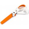 Krajčírske nožnice Fiskars na hrubé látky dĺžka 21 cm - 1 ks biela oranžová