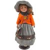 HOME DECO Porcelánová bábika - oranžový svetrík 41 cm