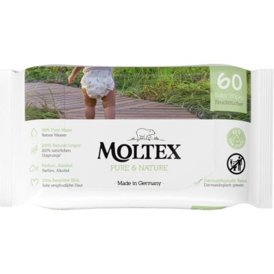 Moltex Pure & Nature Baby Wipes vlhčené obrúsky pre deti 60 ks