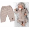 Baby Nellys Pletené nohavice Hand Made Girl béžové