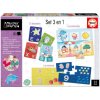 Náučná hra 3v1 Multi Educa Učíme sa abecedu čísla a ročné obdobia s obrázkami 149 dielov v španielčine