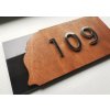 3D Tabuľka s adresným číslom - Tmavo hnedá