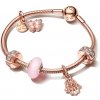 PANDORA pozlátený náramok Hamsa 580728+2x781817CZ+789144C00+789421C00+782555C01