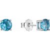 Strieborné náušnice s london blue topazy 11484.3