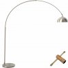 TecTake Oblouková lampa Arcus, ocel, retro styl, 60 W, šedá (405202)