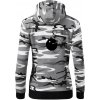Koule vs kolka - Mikina dámska trendy zipper s kapucňou - 2XL ( Šedý maskáč )
