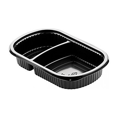 DUNI Krabička Meal PP Black 2 dielna 240x150x40 mm do mikrovlnky 78