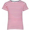 SOL'S Detské pásikavé tričko Miles - Biela / červená | 8 rokov (118/128)