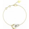 Guess Nežný pozlátený náramok s kvetinami Lily JUBB05106JWYG 18,4 cm