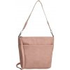Ružová kabelka na rameno so zdobeným ramienkom „Polly“