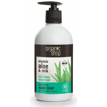 Organic shop Organické zjemňujúce tekuté mydlo na ruky Barbadosské aloe 500 ml