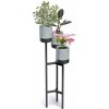 Kovový kvetináč sivý Prosperplast 42 cm x 39,5 cm x 125 cm