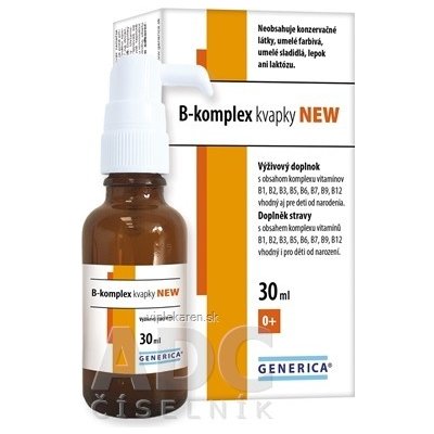 GENERICA B-komplex kvapky NEW pre deti od narodenia 1x30 ml