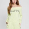 Guess skylar off shoulder sweatshirt V4GQ08K8802-A82G zelená