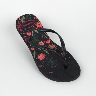 Havaianas Dámske žabky Slim Floral čierne