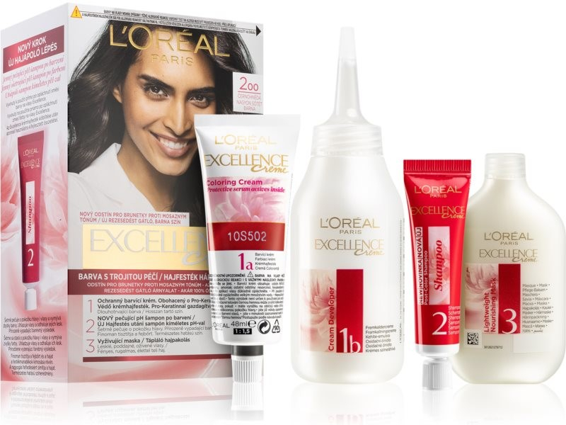 L'Oréal Permanentná farba na vlasy Excellence Creme 200 černohnědá od 5,4 €  - Heureka.sk