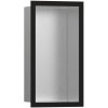 Hansgrohe XtraStoris Individuálna zapustená polica 30x15x10 cm, brúsená nerezová oceľ/matná čierna 56094670