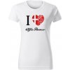 T-ričko I Love Alfa Romeo dámske tričko Farba trička: Biela, Farba potlače: Čierna, Veľkosť: XL