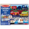 Melissa & Doug drevené puzzle dopravné prostriedky