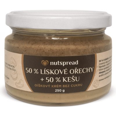 Nutspread Dvojfarebné maslo lieskové a kešu orechy 250 g