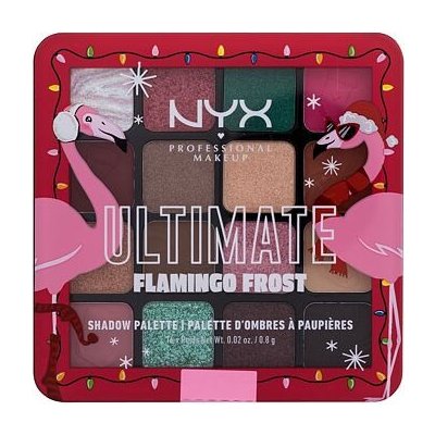 NYX Professional Makeup Fa La La L.A. Land Ultimate Flamingo Frost vánoční paletka očních stínů 12.8 g odstín paletka barev