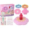 LEAN TOYS Sada na nechty, nálepky s diamantmi - ružová