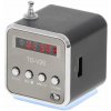 Bluetooth reproduktor KIK Dobíjacie prenosné rádio Bluetooth LCD reproduktor TD-V26 sivé KX5773 (KX5773)