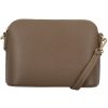 Dámska kožená crossbody kabelka taupe - Delami Gosslin taupe