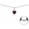Olivie Strieborný Choker náhrdelník červené srdce 2495